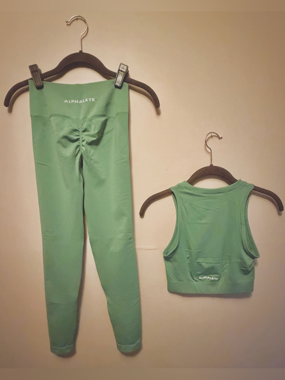 Alphalete Jade SET Stratus Crop Tank Top & Amplify Leggings